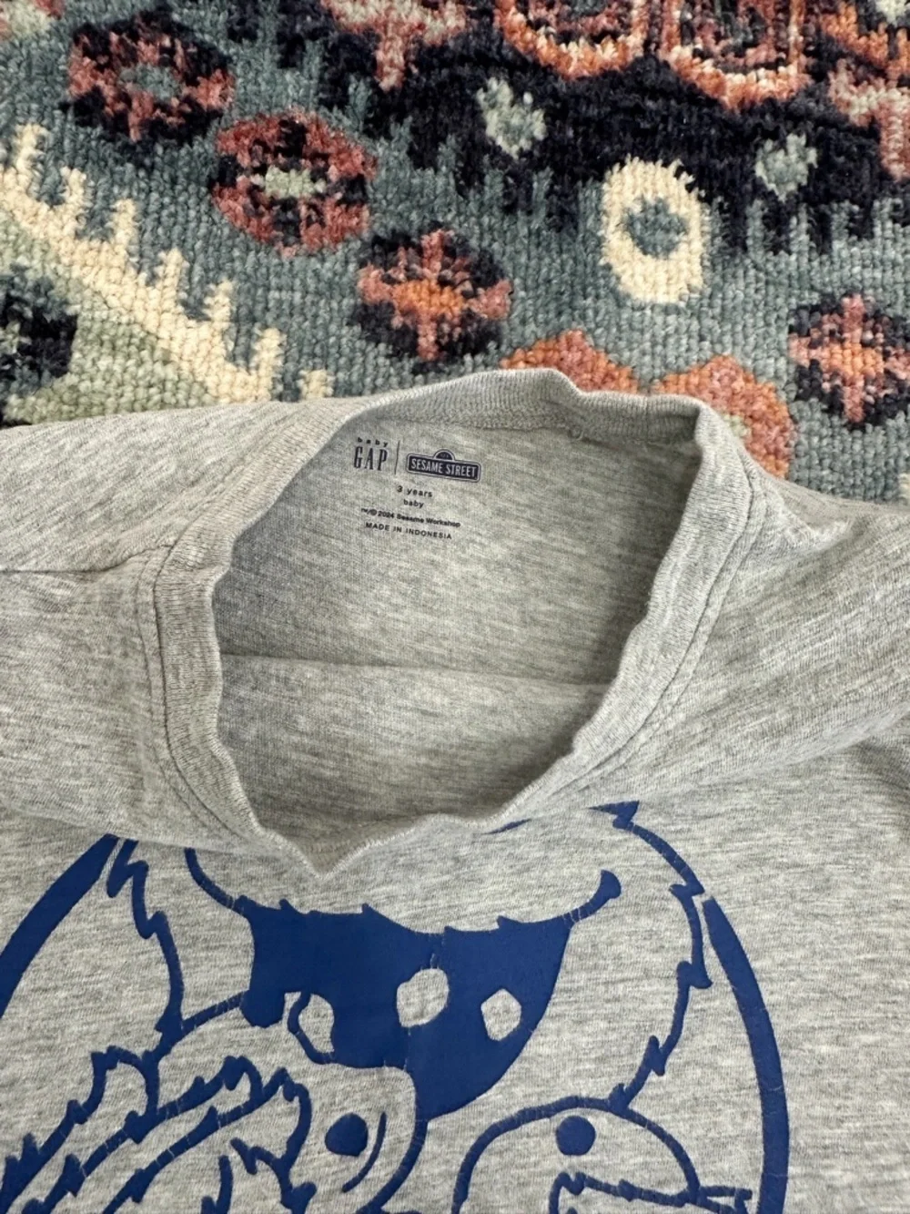 GAP X Sesame Street Cookie Monster Graphic Tee Sz 3T Toddler Boy